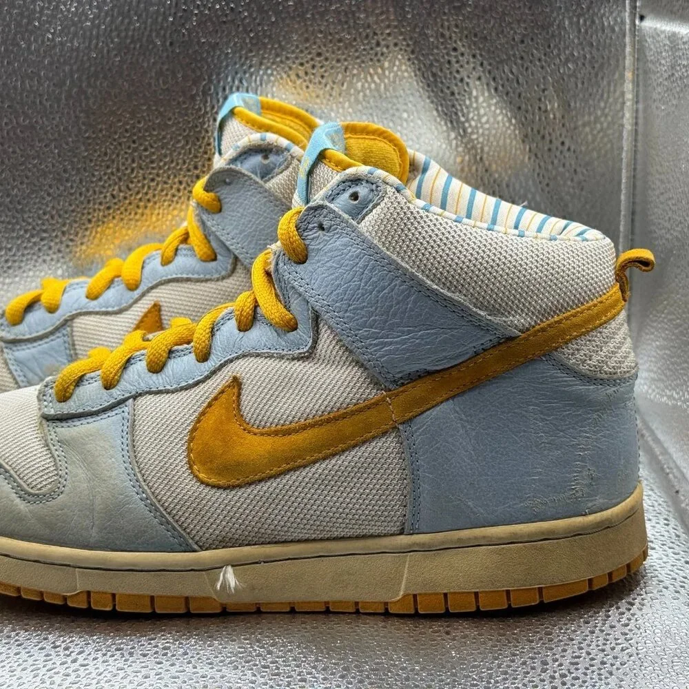 Size 10 Nike Dunk Shima 3 Blue Gray Mesh Mens‎ Lace-Up Sneakers 305287-171